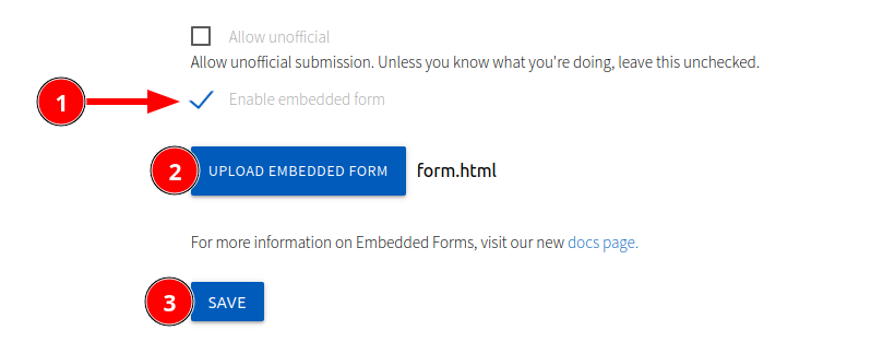 Add embedded form