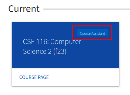 Course assistant badge
