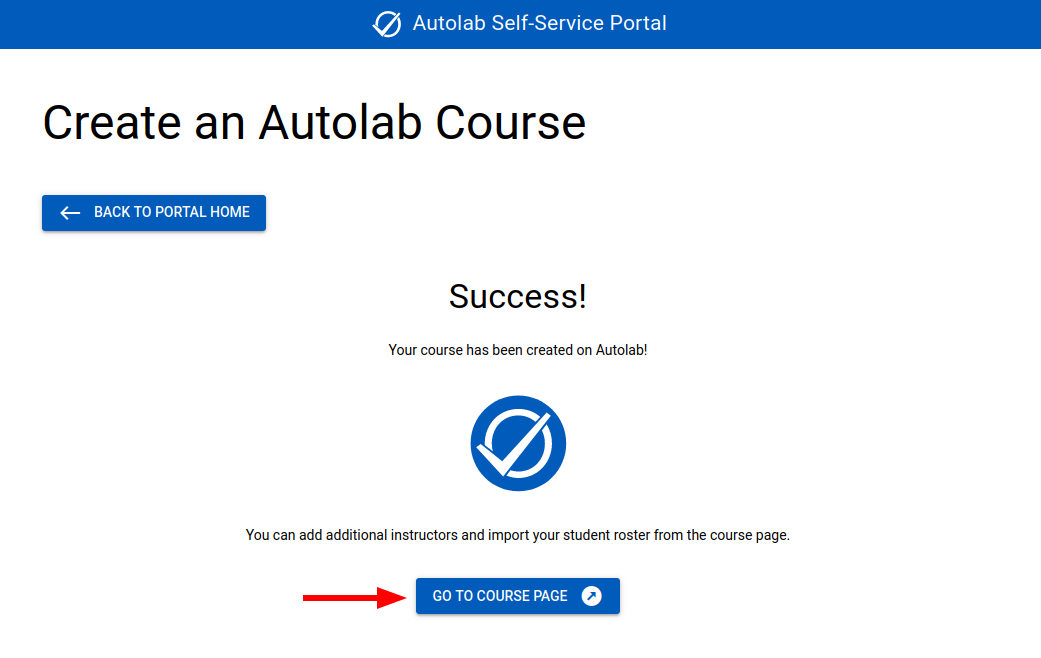Create course success