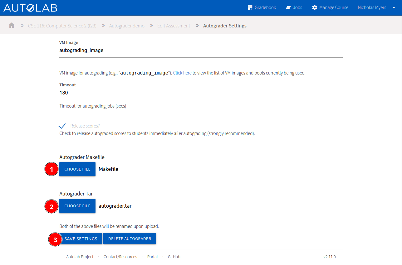 Upload autograder